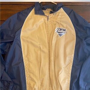 Genuine Merchandise Blue and Tan Windbreaker